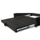 Assmann Electronic - Tablette 2U télescop. armoire 450mm profondeur 88x483x352mm 30 kg, noir