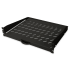 Assmann Electronic - Tablette 2U télescop. armoire 450mm profondeur 88x483x352mm 30 kg, noir