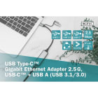 Assmann Electronic - Adaptateur Gigabit Ethernet 2.5G USB Type-C?, USB-C? + USB A (USB 3.1 / 3.0)