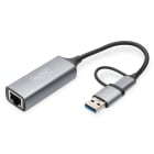 Assmann Electronic - Adaptateur Gigabit Ethernet 2.5G USB Type-C?, USB-C? + USB A (USB 3.1 / 3.0)