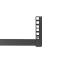 Assmann Electronic - Cadre de montage mural 2U, vertical 105 x 504 x 151 mm, noir