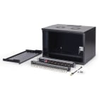 Assmann Electronic - Kit réseau 19" boîtier mural 7U & accessoires noir version SOHO PRO non montée