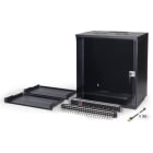 Assmann Electronic - Kit réseau 19" boîtier mural 12U & accessoires noir version SOHO PRO non montée