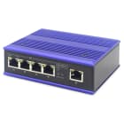 Assmann Electronic - Switch industriel 4 ports Fast Ethernet PoE 1 port uplink, rail DIN