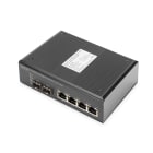 Assmann Electronic - Industrial Gigabit Ethernet Switch 4-ports + 2-port SFP, DIN rail, extended temp