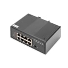 Assmann Electronic - Switch industriel Gigabit PoE+ 7 ports avec 1 port PD IEEE802.3af/at, rail DIN