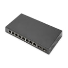 Assmann Electronic - Switch 8 ports + 2 SFP GbE 8 x 10/100/1000 Mbit/s + 2 ports SFP Uplink
