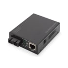 Assmann Electronic - Convertisseur média Gigabit Ethernet PoE+, monomode 802.3at, 30W SC jusqu'à 20km