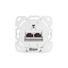 Assmann Electronic - Prise CAT6 blindée, 2 x RJ45 8P8C, LSA, blanc pur, en saillie, set= 5 pcs