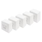 Assmann Electronic - Prise CAT6 blindée, 2 x RJ45 8P8C, LSA, blanc pur, en saillie, set= 5 pcs