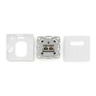 Assmann Electronic - Prise CAT6A classe EA, blindée 2x RJ45, LSA, blanc pur, encastré, 8 directions