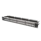Assmann Electronic - Panneau de brassage à haute densité, blindé, 48 ports 1U, montage en rack, noir