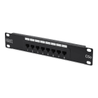 Assmann Electronic - Panneau CAT5E non blindé, 8 ports RJ45, 8P8C LSA, 1U, 254 mm (10"), noir