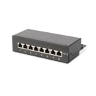 Assmann Electronic - Panneau bureau CAT6, blindé Classe E, 8 ports RJ45, 8P8C, LSA, noir