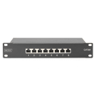Assmann Electronic - Panneau de brassage CAT 6A, blindé, 8 ports 1U, 10", montage en rack, noir