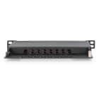 Assmann Electronic - Panneau CAT6A, blindé, 8 ports 1/2U, 10", montage en rack, noir RAL 9005