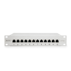 Assmann Electronic - Panneau de brassage CAT6A, blindé, 12 ports 1U, 10", montage en rack, gris