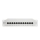 Assmann Electronic - Panneau de brassage CAT6A, blindé, 12 ports 1U, 10", montage en rack, gris