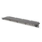 Assmann Electronic - Panneau CAT6A EA blindé 0,5U 24xRJ45 clapet anti-poussière noir