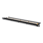 Assmann Electronic - Panneau CAT6 non blindé 24xRJ45 8P8C, LSA, 0,5U, montage rack 19" noir