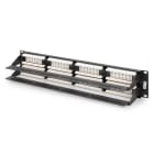 Assmann Electronic - Panneau CAT6 non blindé, 48xRJ45, 8P8C, LSA, 2HE, montage en rack, noir