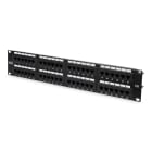 Assmann Electronic - Panneau CAT6 non blindé, 48xRJ45, 8P8C, LSA, 2HE, montage en rack, noir