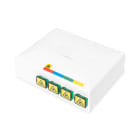 Assmann Electronic - Boîtier FTTH, avec 4x adaptateurs SC (APC) SX Montage de surface et sur rail DIN