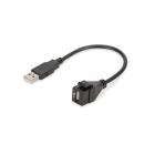 Assmann Electronic - Module USB 2.0 Keystone pour DN-93832, avec câble de 16 cm, noir (RAL 9005)