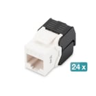 Assmann Electronic - CAT6 Keystone Jack non blindé, connexion sans outil, X24
