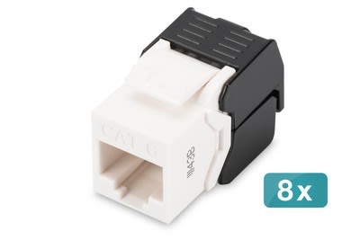 Assmann Electronic - CAT6 Keystone Jack non blindé, connexion sans outil, RJ45-LSA X8
