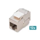Assmann Electronic - Boîtier compact CAT6 Keystone Module, blindé, connexion sans outil, 12 pièces