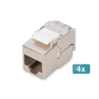 Assmann Electronic - Boîtier compact CAT6 Keystone Module, blindé, connexion sans outil, 4 pièces