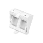 Assmann Electronic - Plaque frontale 45x45 mm, 2 ports, coudée pour DN-93802-5-SH, blanc