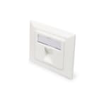 Assmann Electronic - Faceplate for Keystone Jacks, 1x RJ45 dust cover, 80x80 + central plate, pure wh