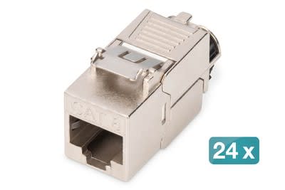 Assmann Electronic - Module Keystone Cat.8.I blindé, sans outil, capuchon anti-poussière, 24 pièces