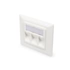 Assmann Electronic - Boîtier vide pour modules Keystone, 3x RJ45, 80/80, blanc pur