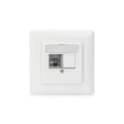 Assmann Electronic - Plaque frontale modules Keystone 2x RJ45 80x80 cadre, 50x50 blanc