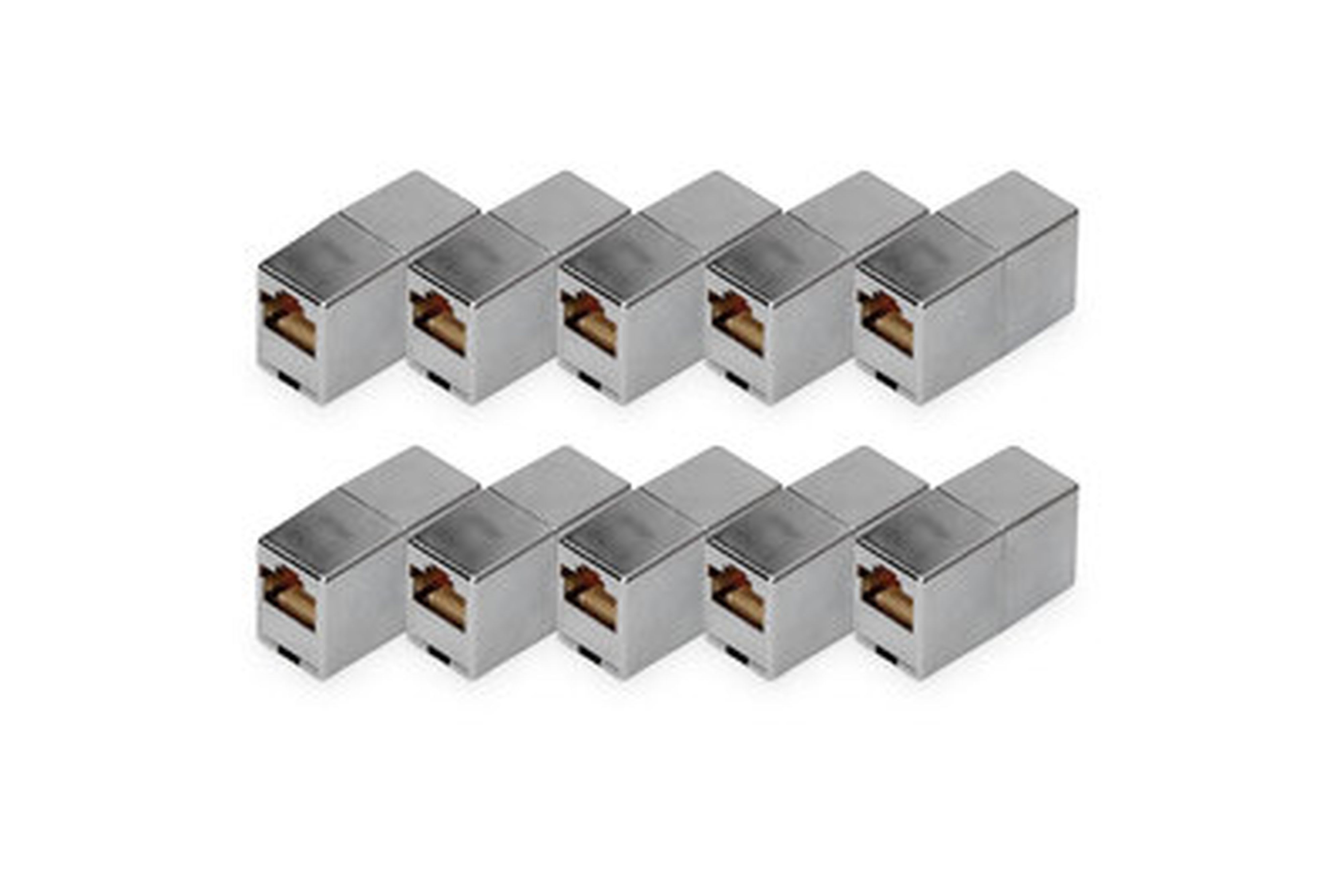 Assmann Electronic - Coupleur modulaire CAT5E blindé RJ45 à RJ45 classe D - 10 pièces