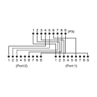 Assmann Electronic - Adaptateur de câble CAT5e blindé 2x RJ45 F à 1x RJ45 M 0,19 m