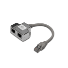 Assmann Electronic - Adaptateur de câble CAT5e blindé 2x RJ45 F à 1x RJ45 M 0,19 m