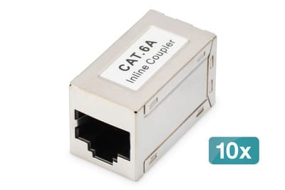 Assmann Electronic - Coupleur modulaire femelle CAT6A, blindé - RJ45 vers RJ45 10 pièces