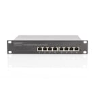 Assmann Electronic - Switch PoE Gigabit Ethernet 8 ports PoE, 10 pouces, 80 W PoE budget