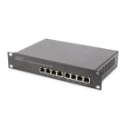 Assmann Electronic - Switch PoE Gigabit Ethernet 8 ports PoE, 10 pouces, 80 W PoE budget