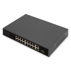 Assmann Electronic - Switch PoE 16 x port RJ45 - PoE 10/100 Mbit/s, 1 x port RJ45 GE, 1 x port SFP