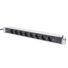 Assmann Electronic - Multiprise X8, 1U aluminium, montage en rack, 8x 16A, 4000W, 250VAC 50/60Hz