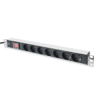 Assmann Electronic - Multiprise X7, 1U interrupteur, alumninium, 7x 16A, 4000W, 250VAC 50/60Hz