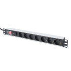 Assmann Electronic - Multiprise X7, 1U interrupteur, alumninium, 7x 16A, 250VAC 50/60Hz
