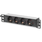 Assmann Electronic - Multiprise X4 CEE 7/7, 16A, 4 000 W, 250 VCA, 50/60 Hz, boîtier 10" 1U 2m
