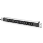 Assmann Electronic - Multiprise X12 C13 16 A, 1U, 230 VCA, 50/60 Hz, câble 2m avec fiche de sécurité