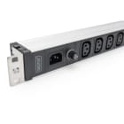 Assmann Electronic - Multiprise X9 C13, 10A, 230 VCA, 50/60 Hz, prise IEC C14, alu 1U, montage rack